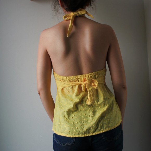 Pepe jeans yellow halter top - Picture 3 of 5